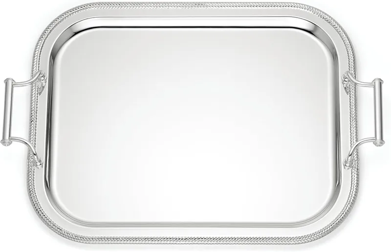 Reed And Barton 896102 Rectangle Silverplate Tray With Handles