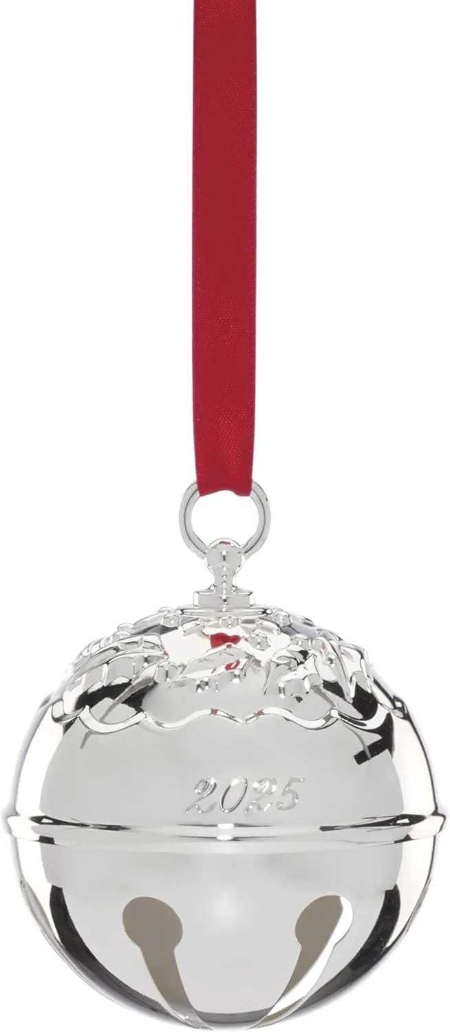 Reed And Barton Ornament, 2025 Holly Bell Silverplate Ornament