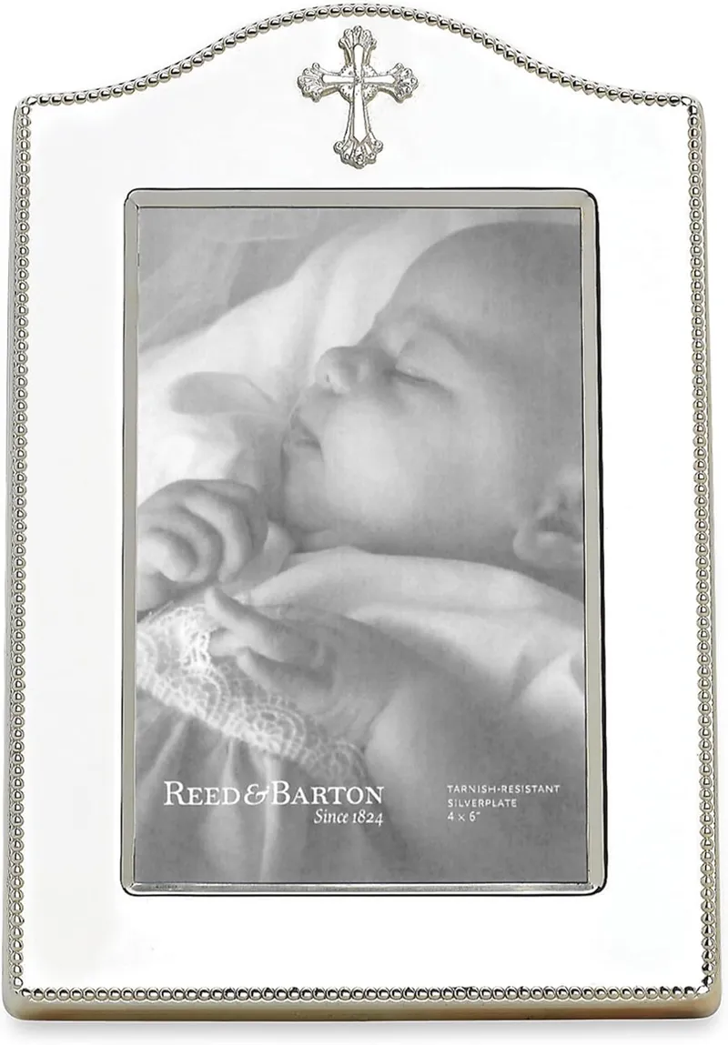 Reed & Barton Abbey Cross Silverplate Frame, 1.05 LB, Metallic