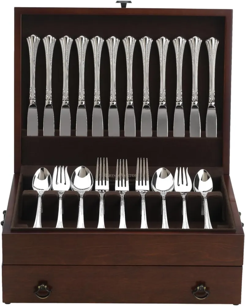 Reed & Barton Storage, Bristol Cherry Finish Flatware Chest Brown