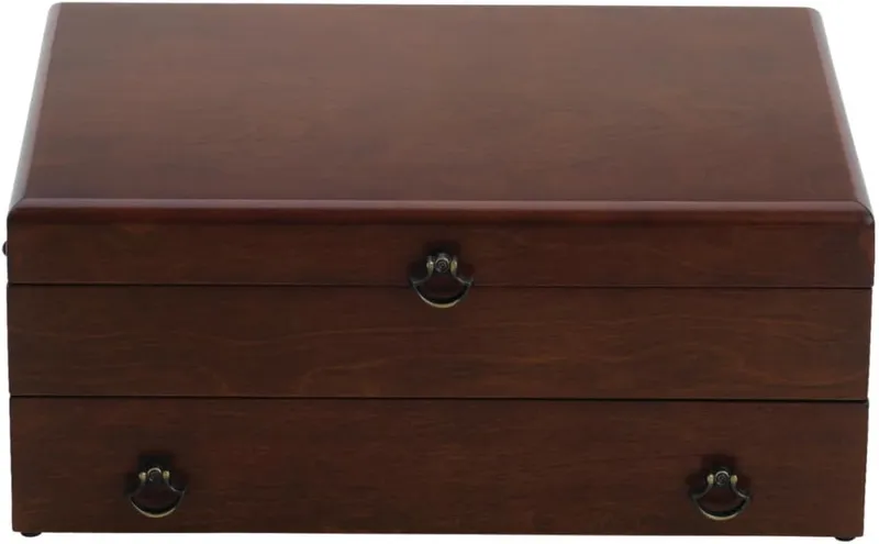 Reed & Barton Storage, Bristol Cherry Finish Flatware Chest